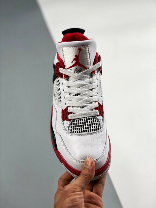 Air Jordan 4 Fire Red White Fire Red-Black-Tech Grey For Sale