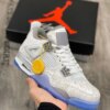 Air Jordan 4 Laser White Chrome-Metallic Silver On Sale