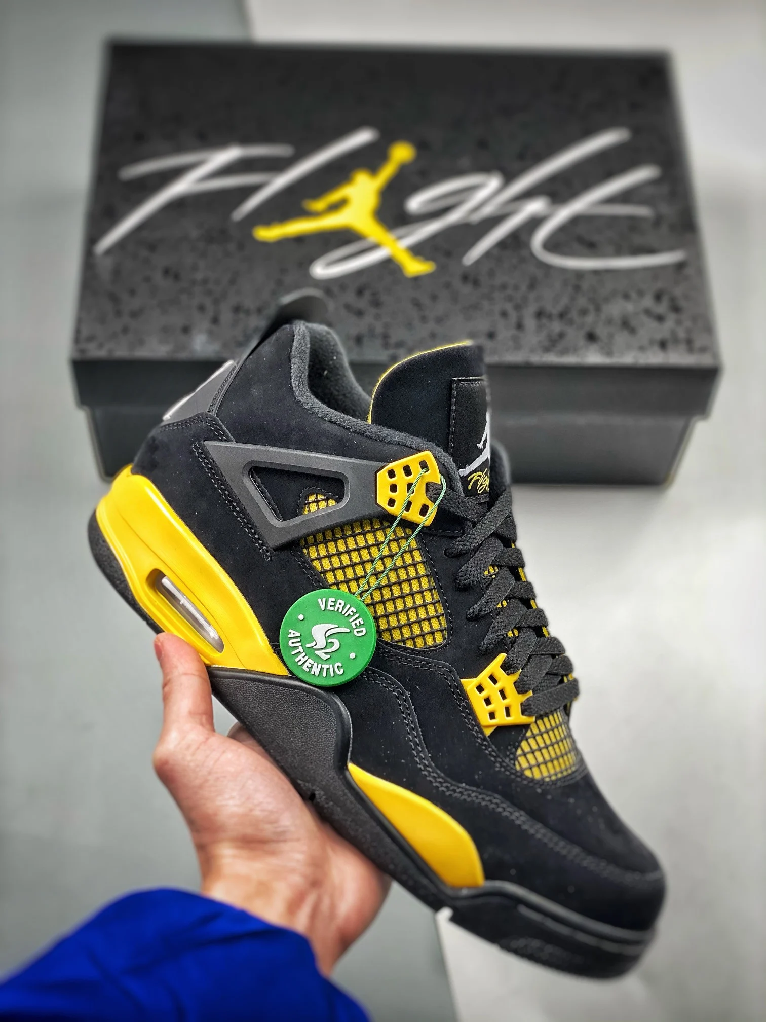 Air Jordan 4 Thunder 2023 Black White-Tour Yellow DH6927-017 For Sale