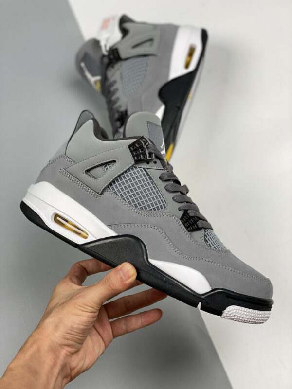 Air Jordan 4 Retro Cool Grey Chrome-Dark Charcoal-Varsity Maize For Sale