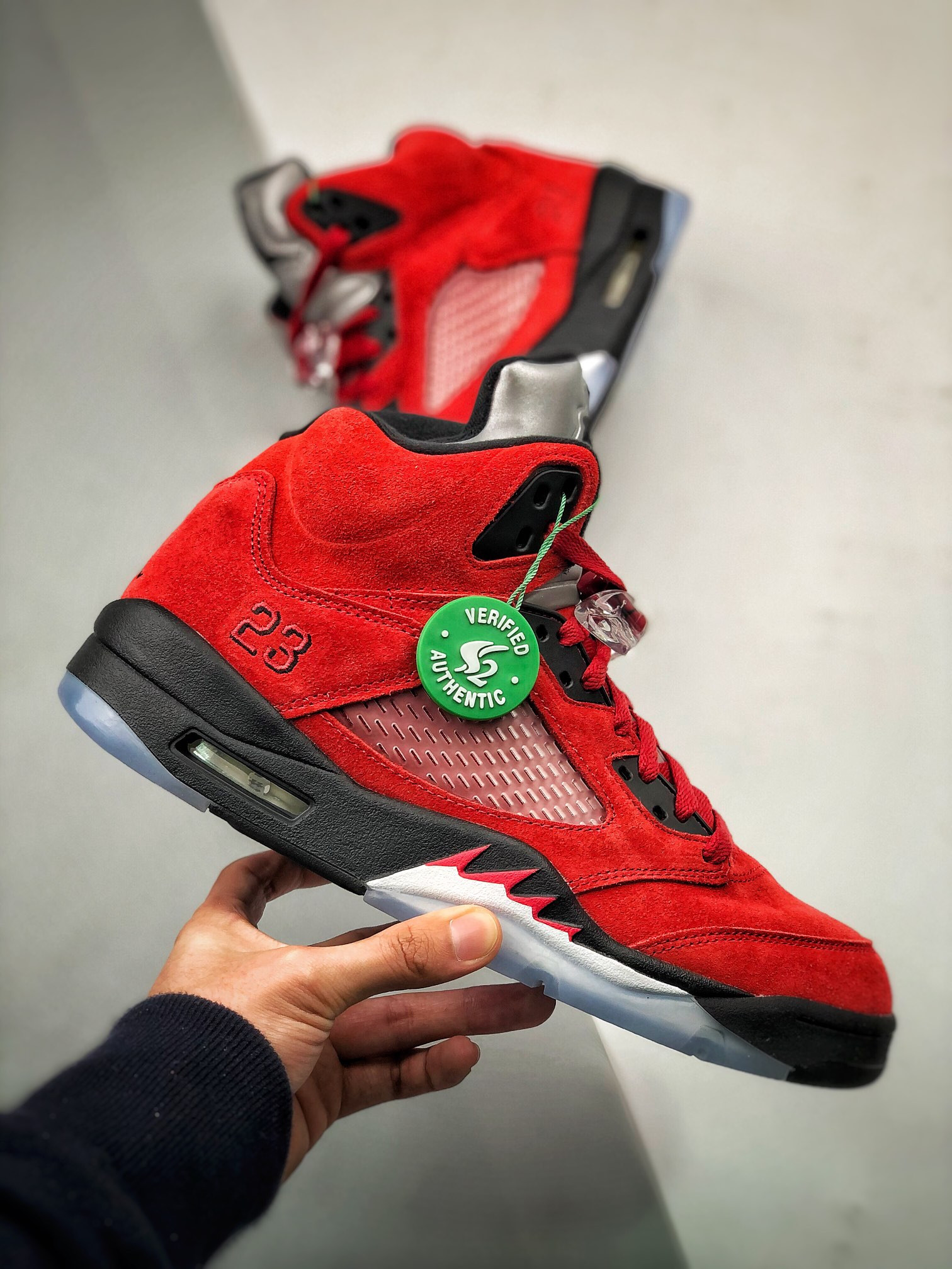 Air Jordan 5 Raging Bull Varsity Red Black-White For Sale