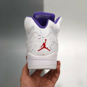 Air Jordan 5 GS Easter White Laser Crimson-Voltage Purple For Sale