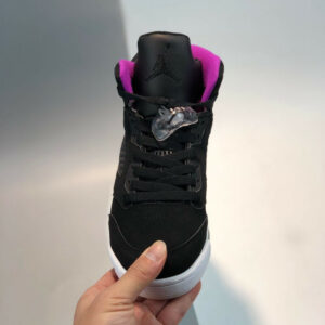 Air Jordan 5 GS Black Deadly Pink-White For Sale