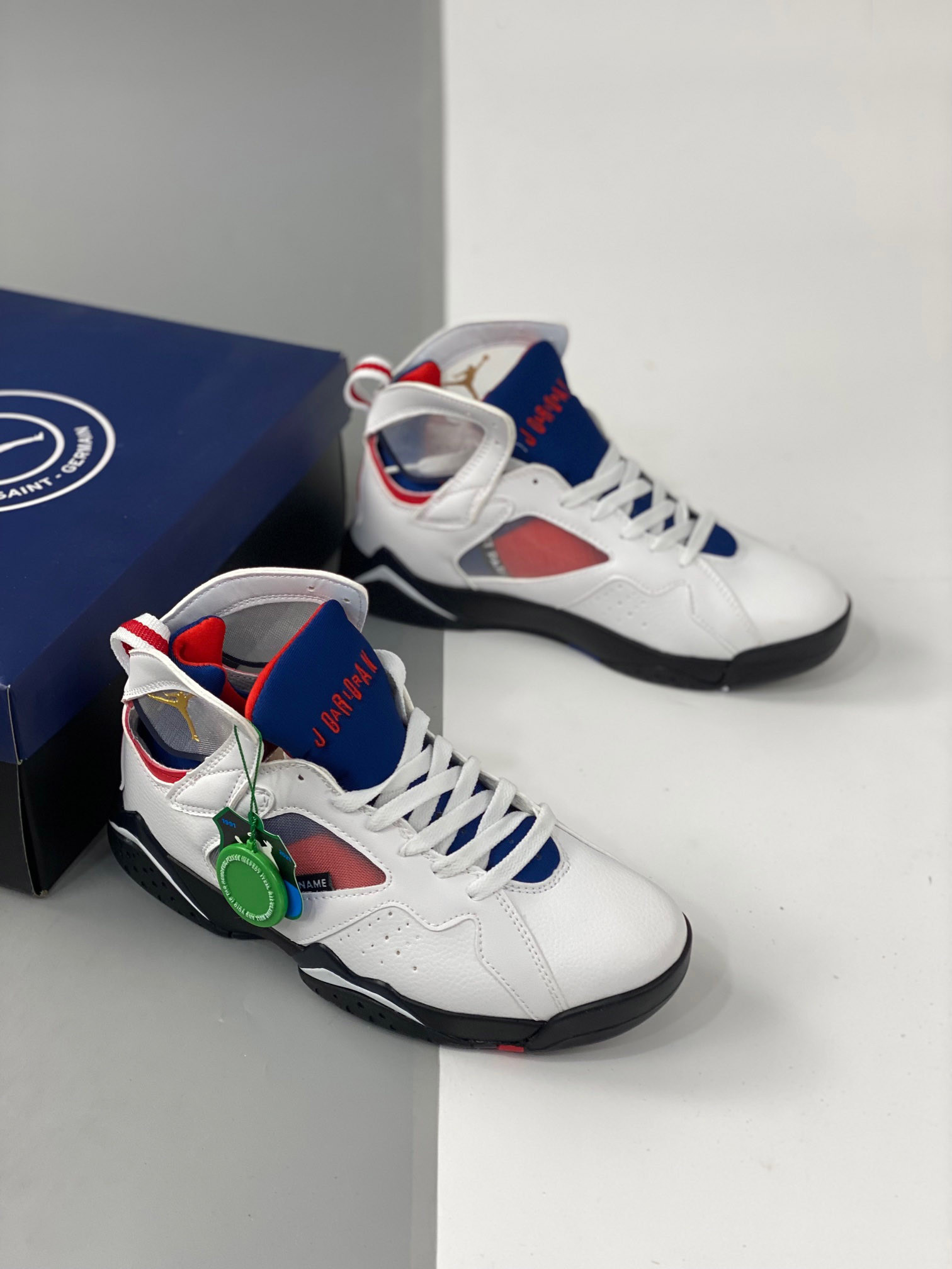 Air Jordan 7 PSG White College Navy-Sport Royal-University Red For Sale