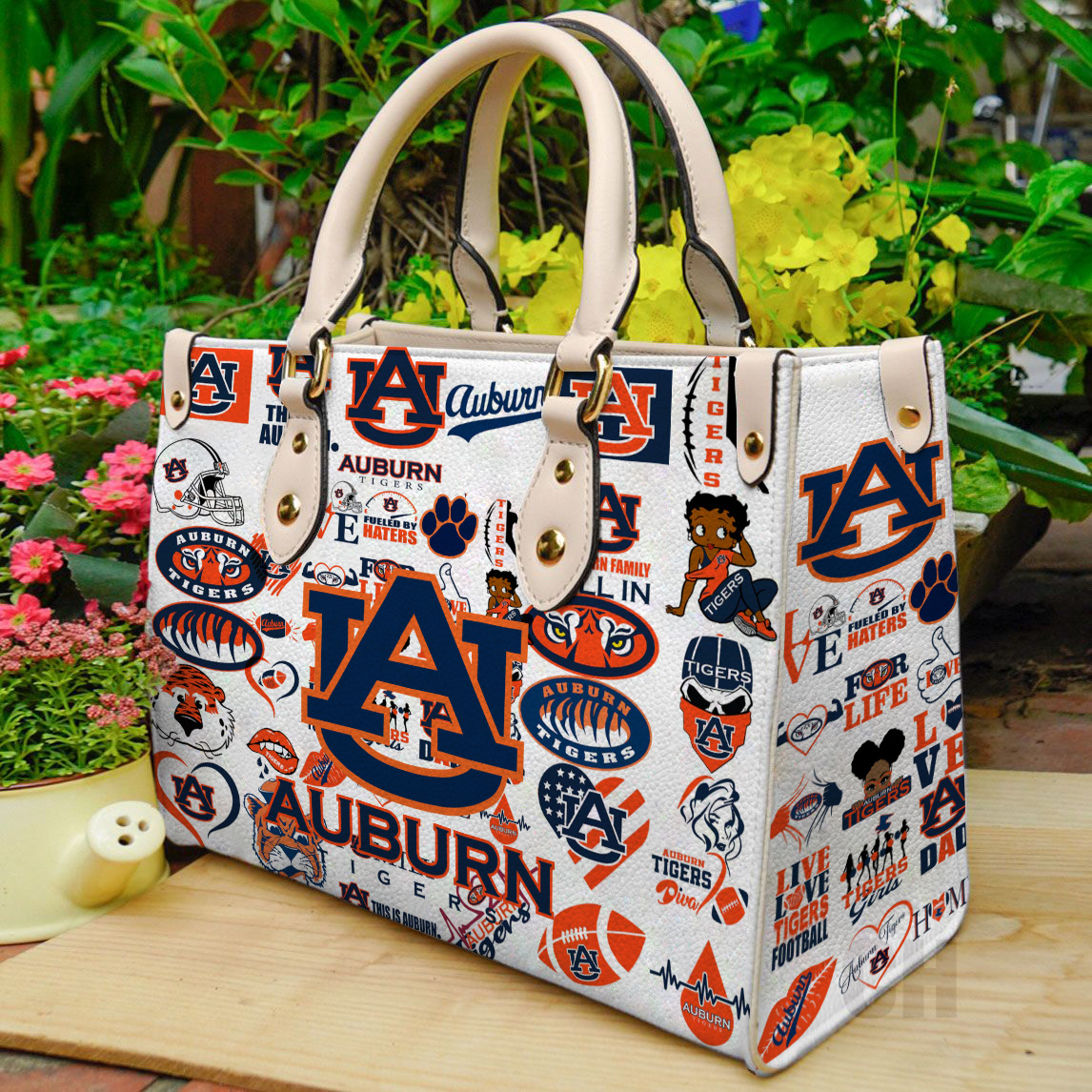 Auburn Tigers Women Leather Hand Bag