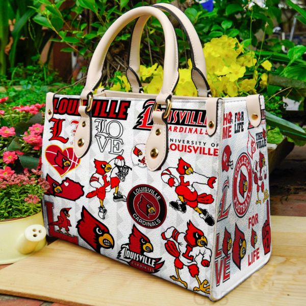 Louisville Cardinal lover Women Leather Hand Bag