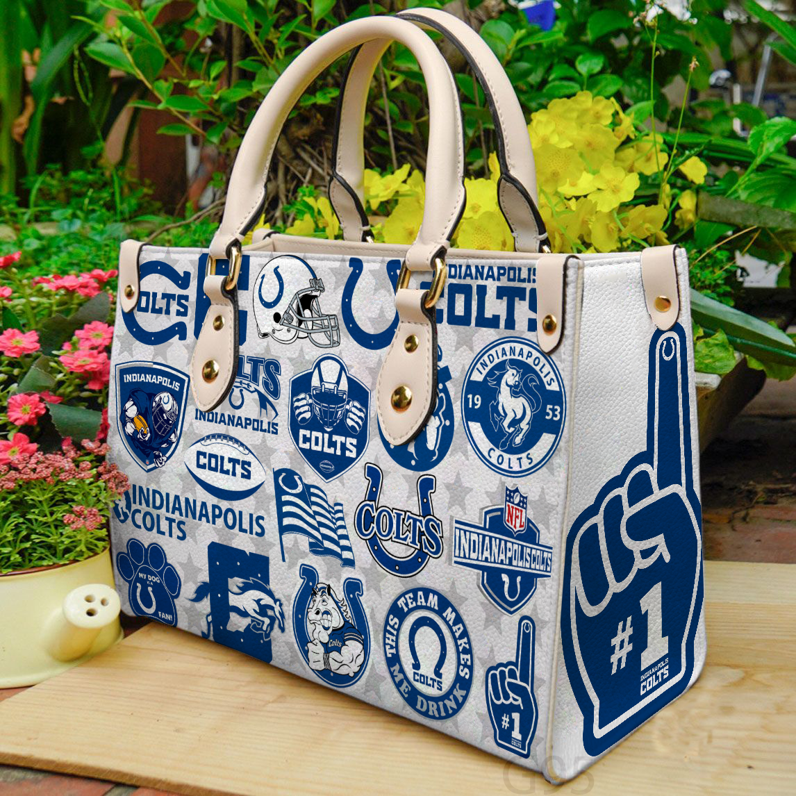 Indianapolis Colts Women Leather Hand Bag