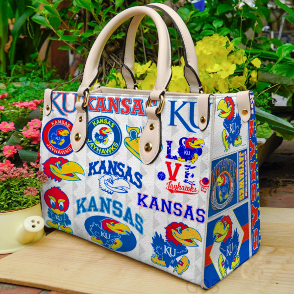 Kansas Jayhawks 1 Women Leather Hand Bag