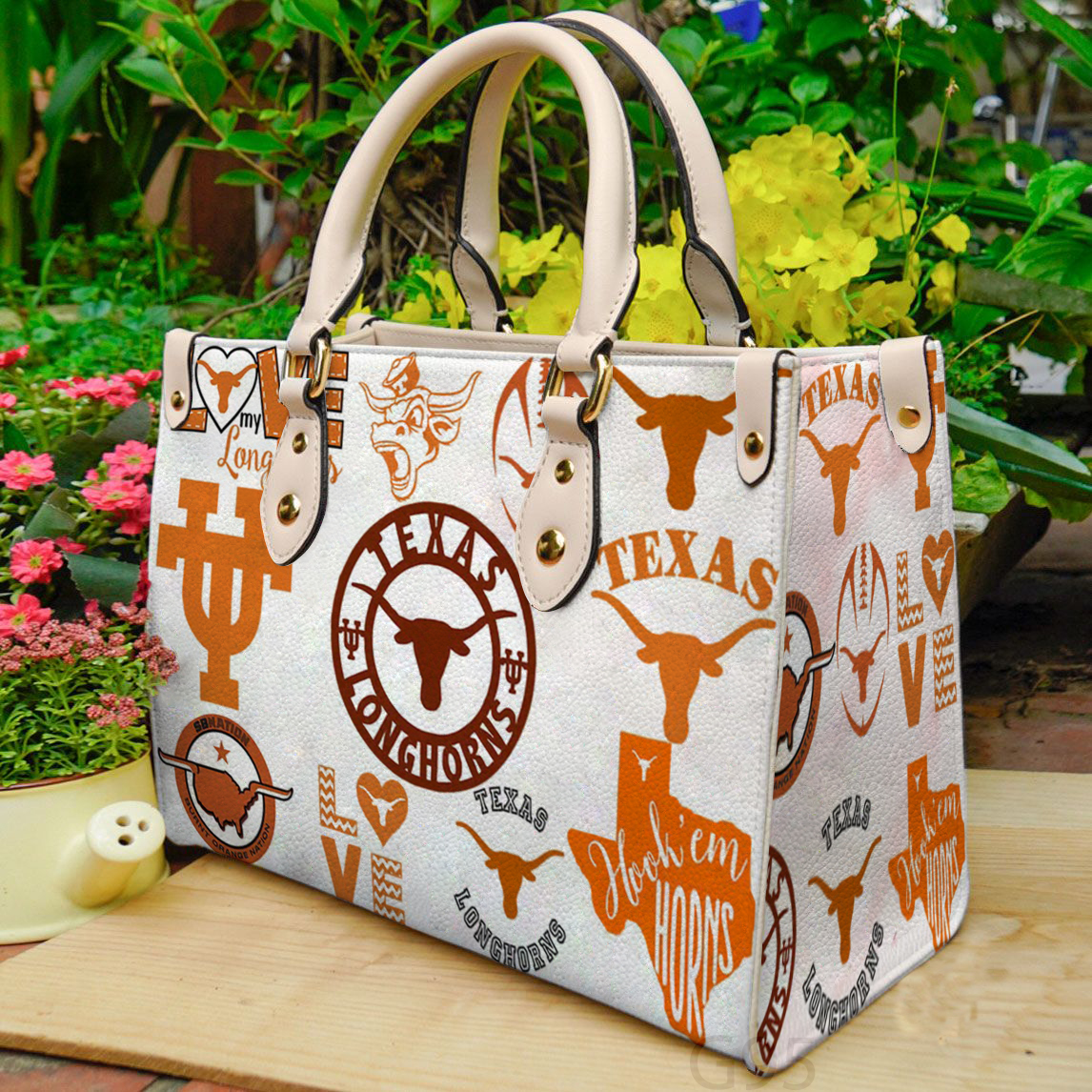 Texas Longhorns Women Leather Hand Bag