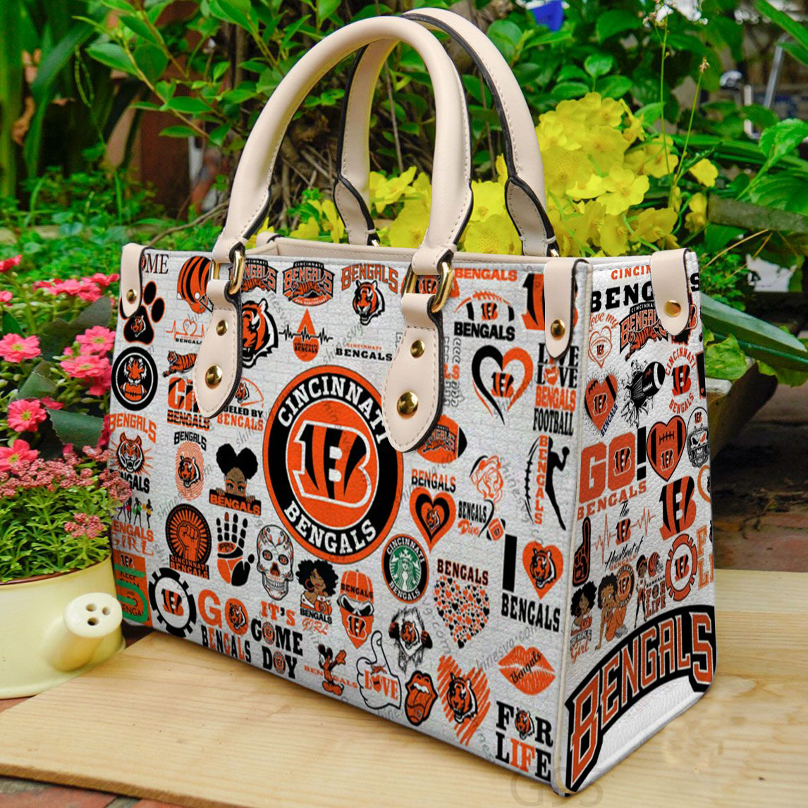 Cincinnati Bengals Women Leather Hand Bag