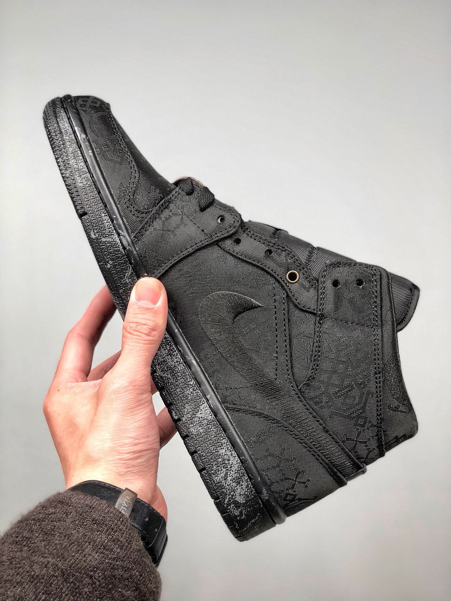 CLOT x Air Jordan 1 Mid Fearless Black For Sale