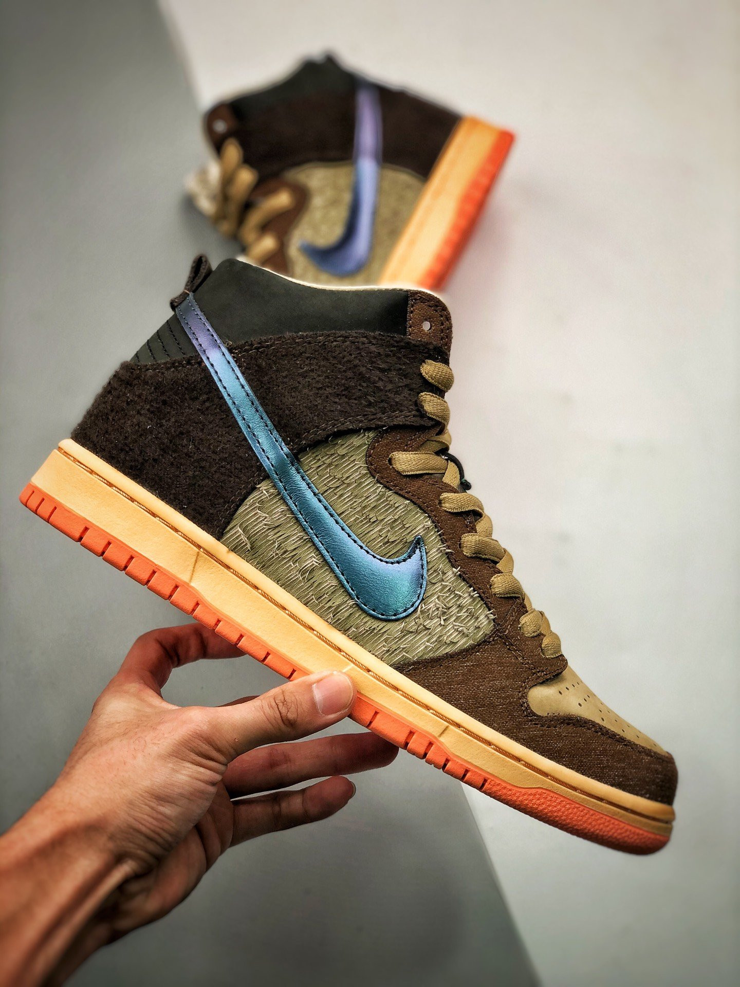 Concepts x Nike SB Dunk High Duck Rattan Parachute Beige-Orange Chalk-Brown For Sale