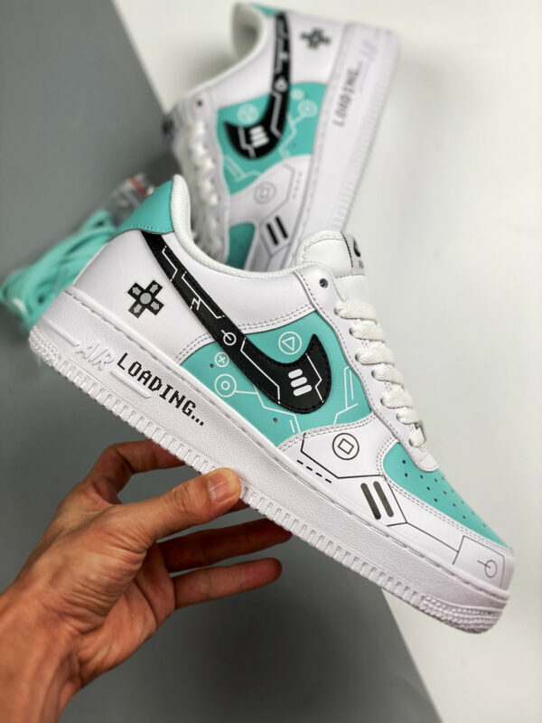 Custom Nike Air Force 1 Low White Green For Sale