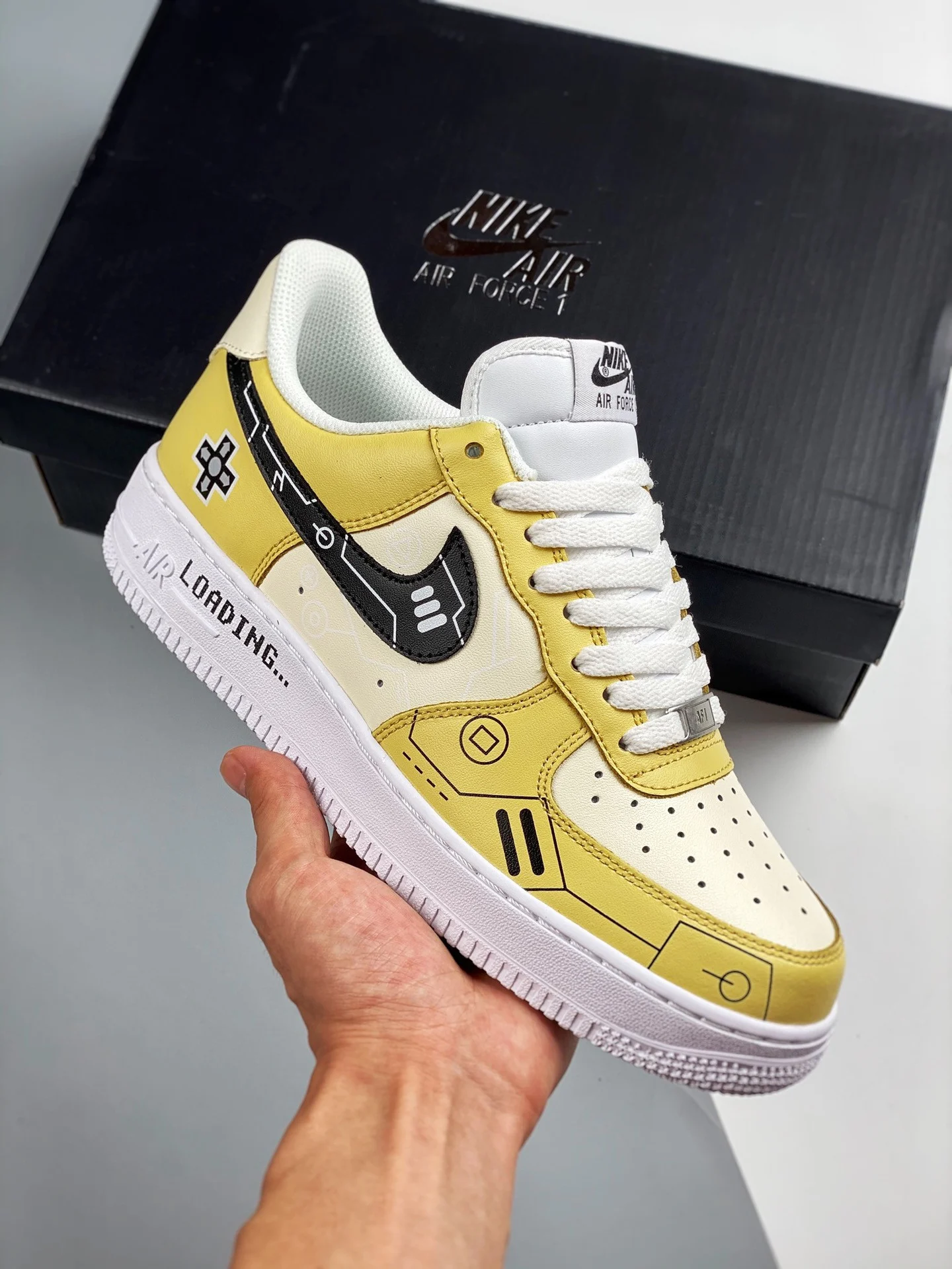 Custom Nike Air Force 1 Low Yellow White By You