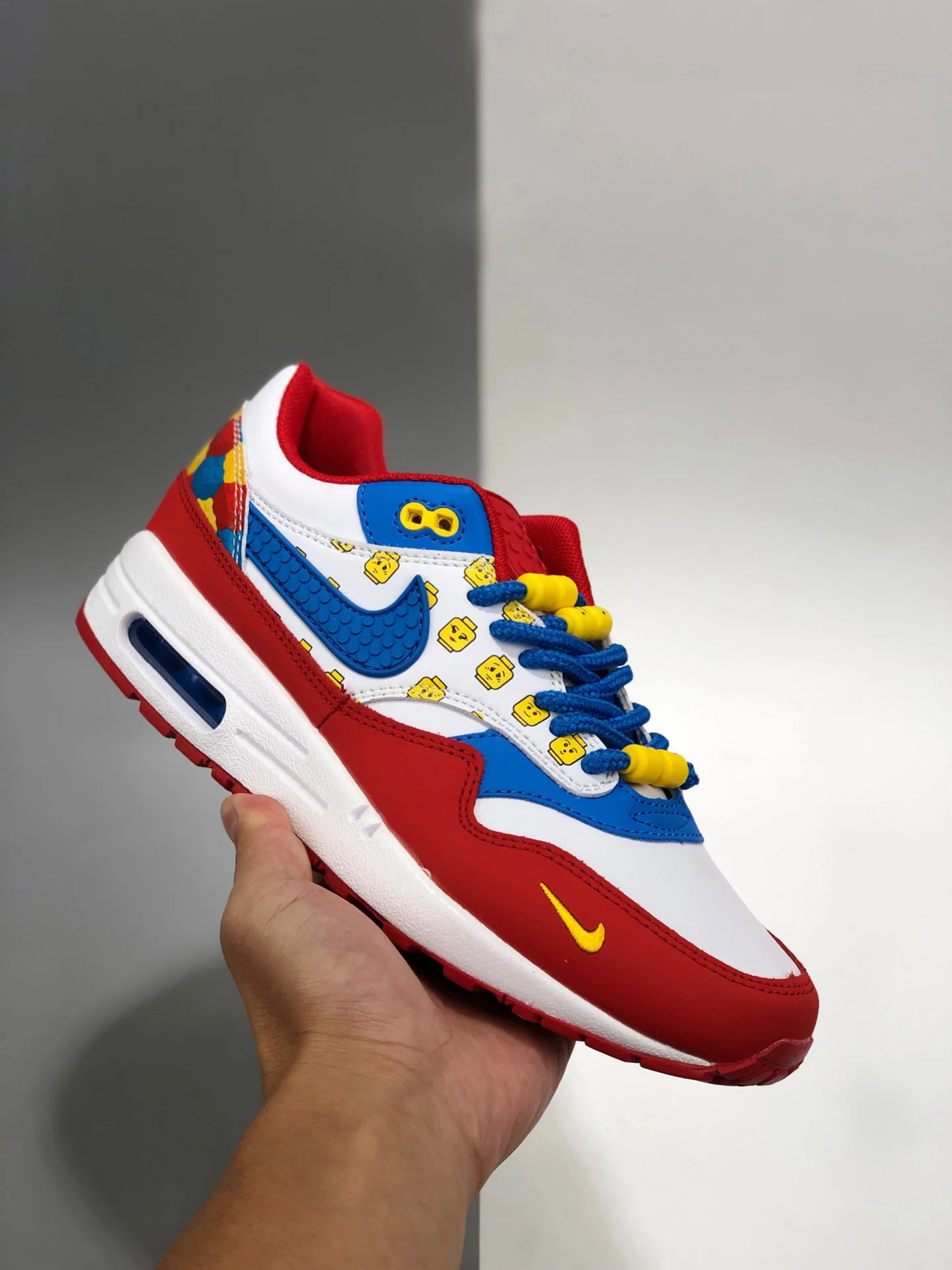 DENHAM x Nike Air Max 1 Red Blue-White-Yellow For Sale