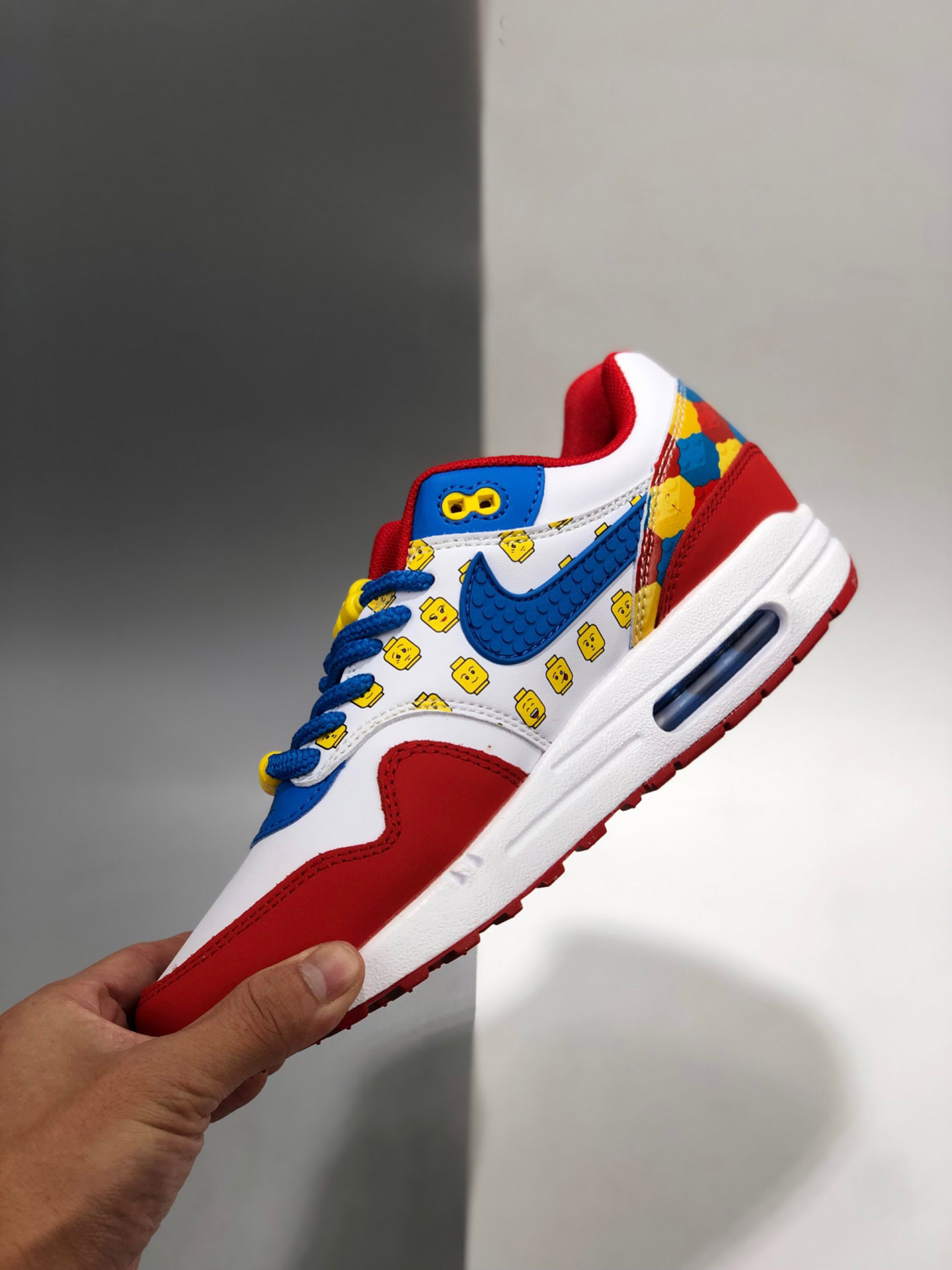 DENHAM x Nike Air Max 1 Red Blue-White-Yellow For Sale