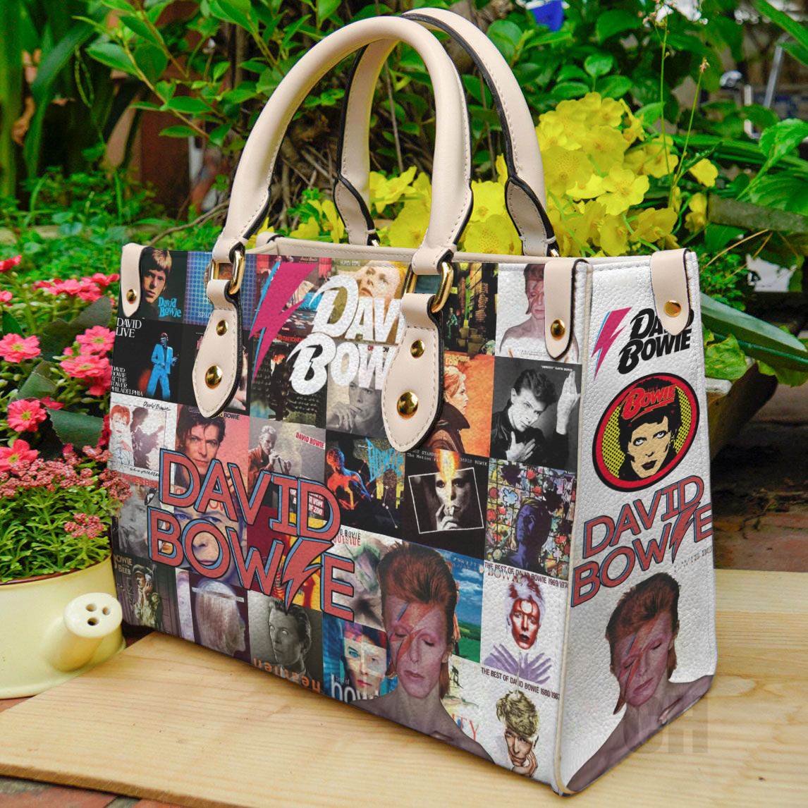 David Bowie lover Women Leather Hand Bag