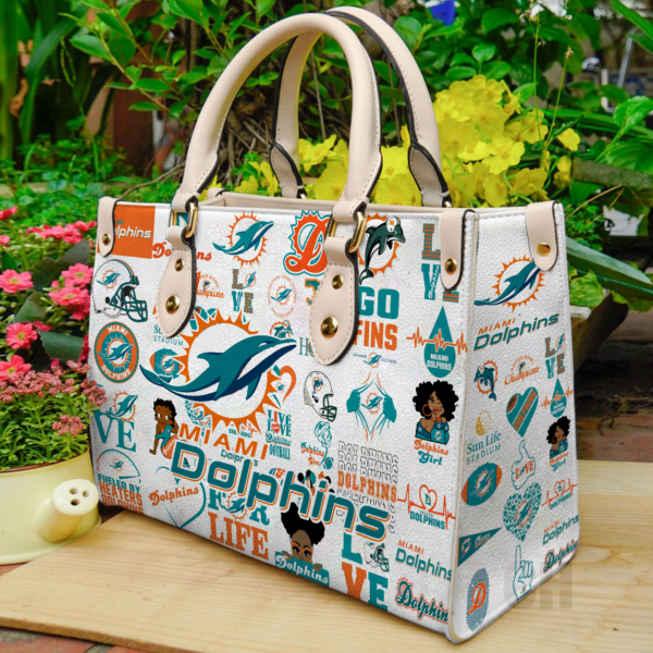 Miami Dolphins Lover s Bag Women Leather Hand Bag