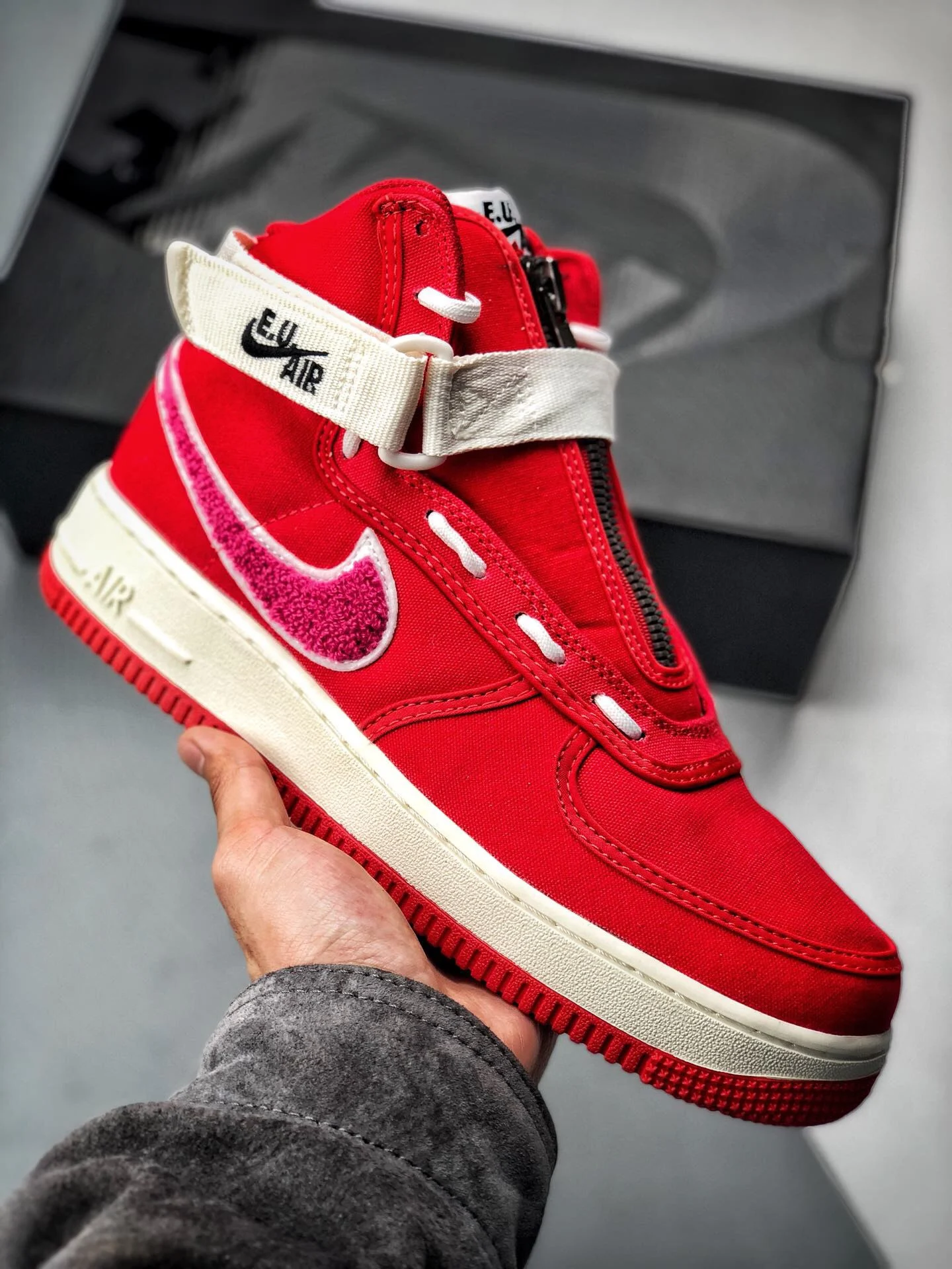 Emotionally Unavailable x Nike Air Force 1 High Red AV5840-600 For Sale