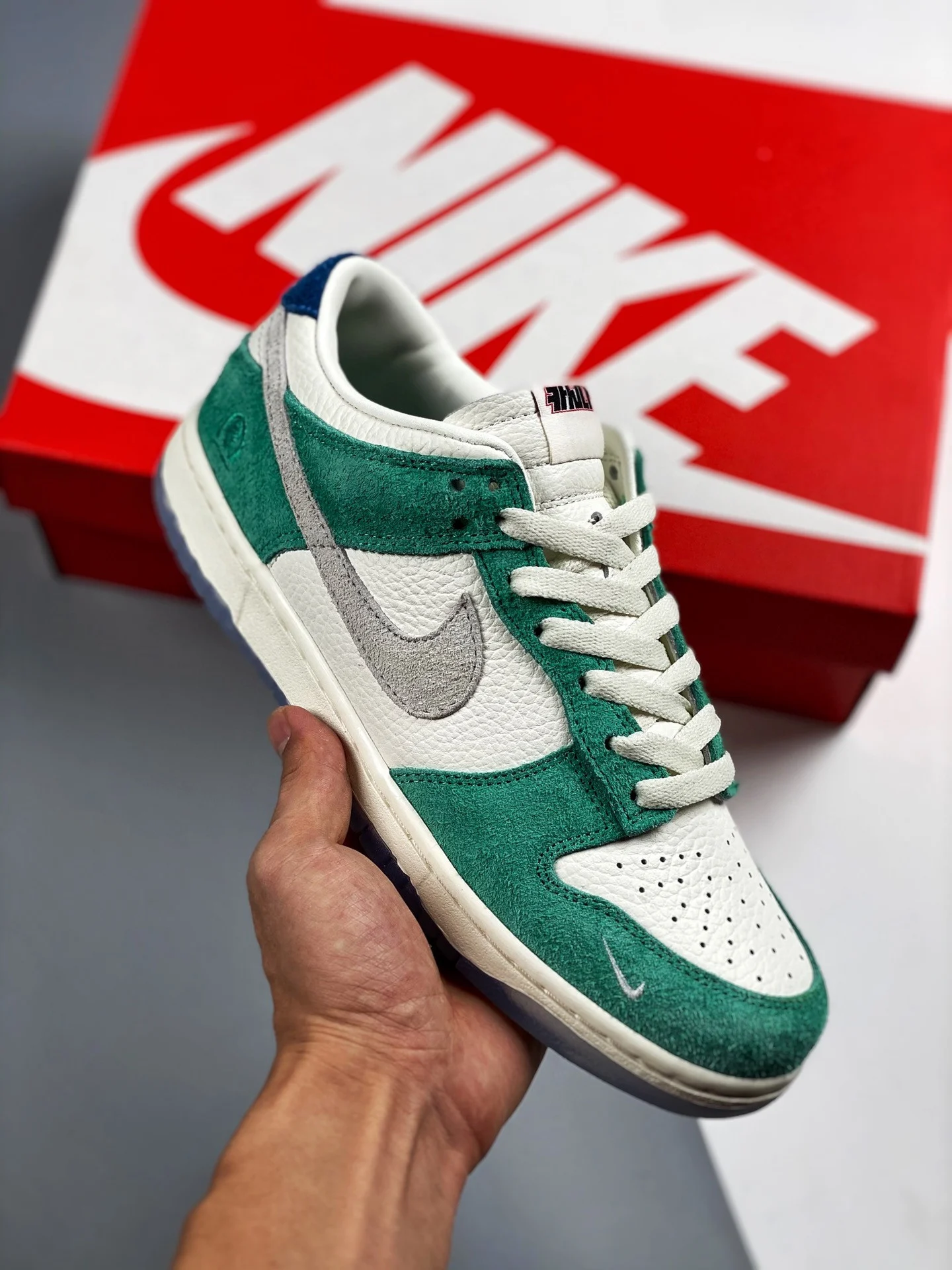 Kasina x Nike Dunk Low Sail White-Neptune Green-Industrial Blue