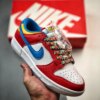 LeBron James X Nike Dunk Low Fruity Pebbles White Red-Blue DH8009-600 For Sale