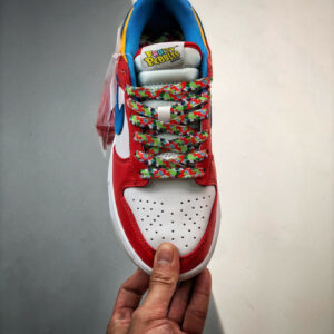 LeBron James X Nike Dunk Low Fruity Pebbles White Red-Blue DH8009-600 For Sale