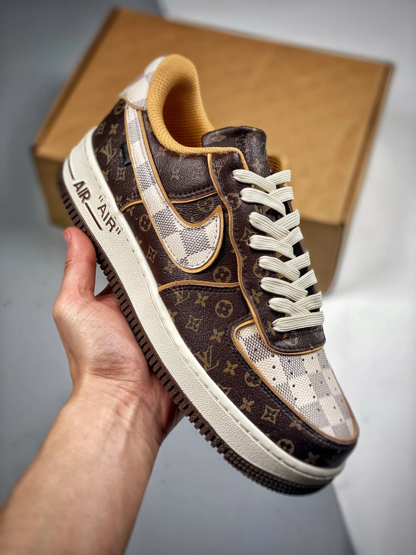 Loui x Nike Air Force 1 Brown White For Sale