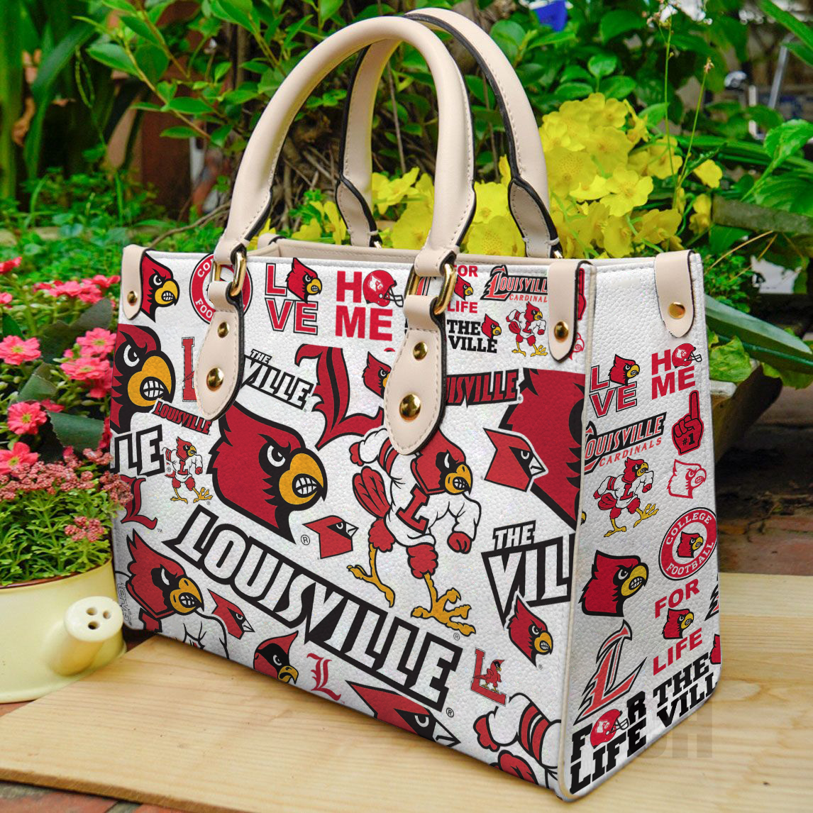 Louisville Cardinals Women Leather Hand Bag