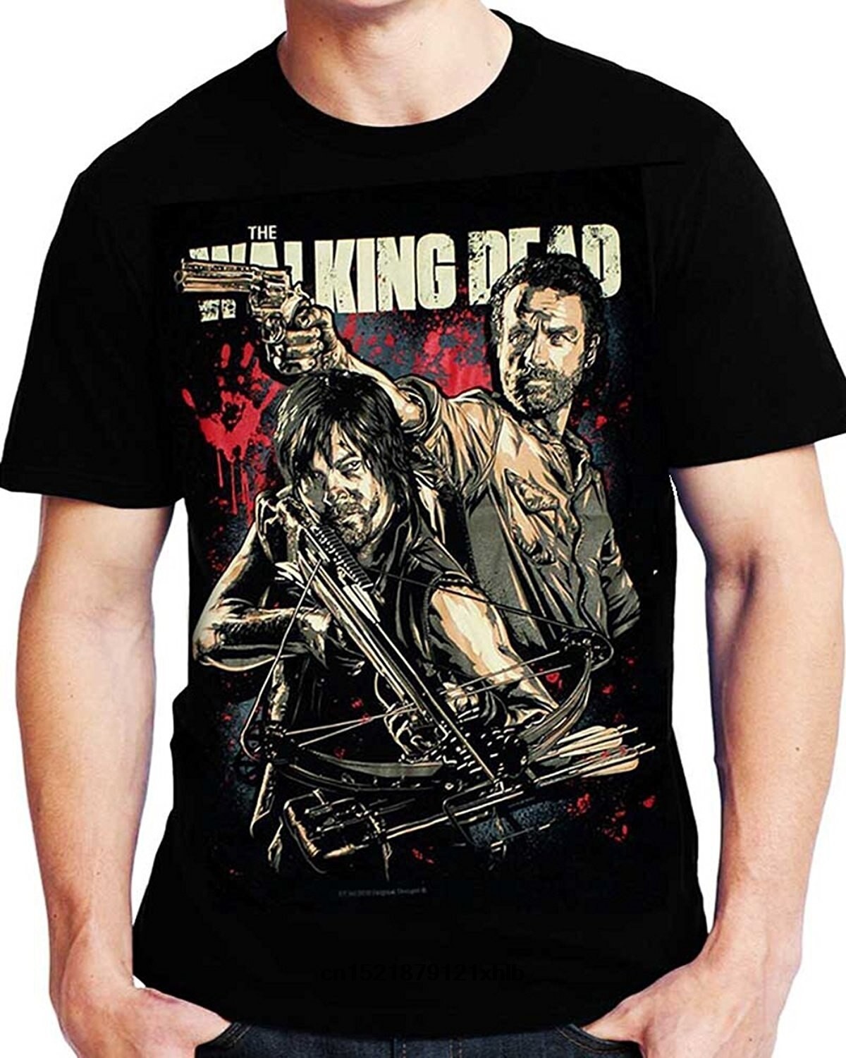 Men Fashion The Walking Dead Comic Book Series Rick Grimes Daryl Dixon Cool Women T Shirt