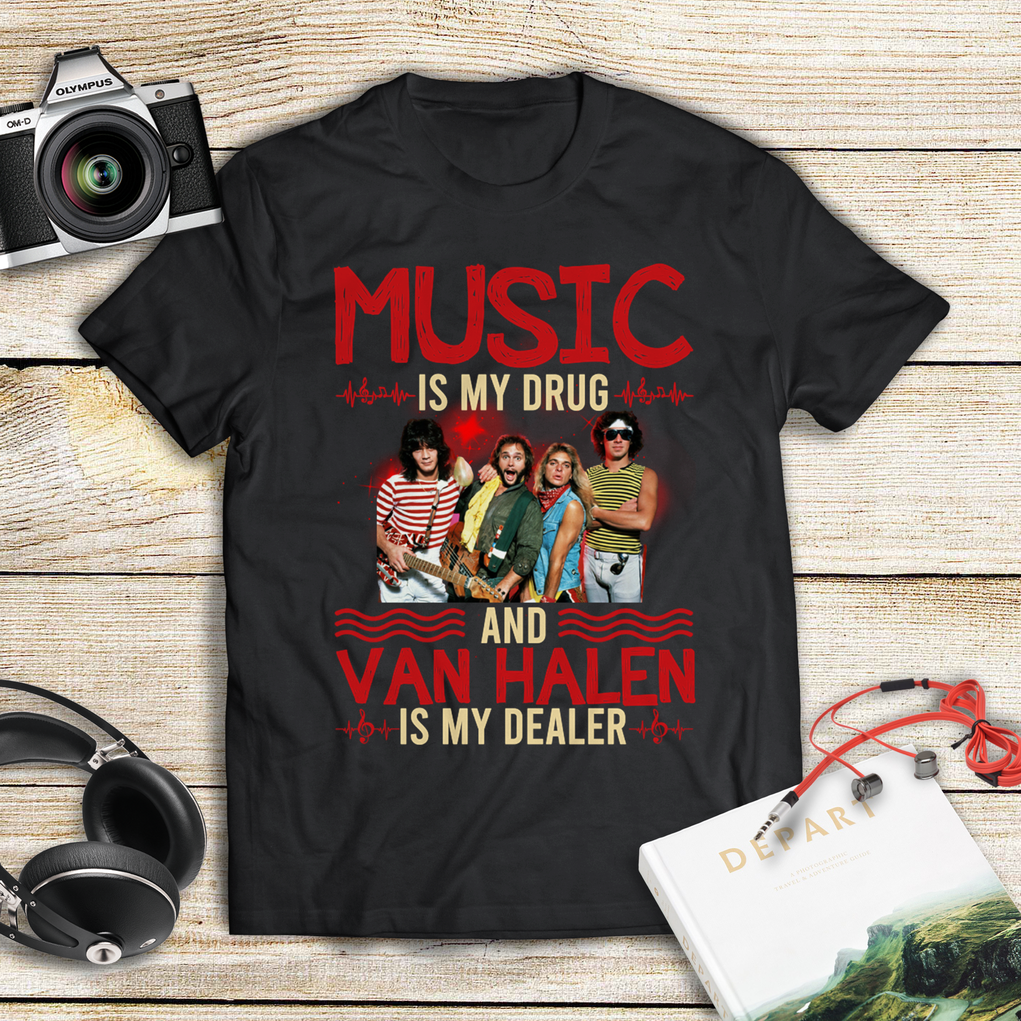 Music Is My Drug And Van Halen Is My Dealer .Png T Shirt