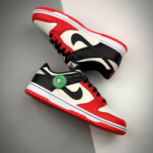 NBA x Nike Dunk Low EMB Chicago Sail Black-Chile Red For Sale