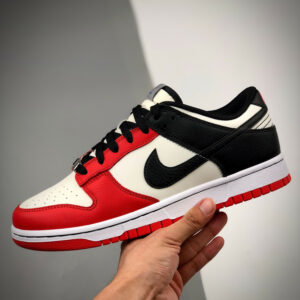 NBA x Nike Dunk Low EMB Chicago Sail Black-Chile Red For Sale