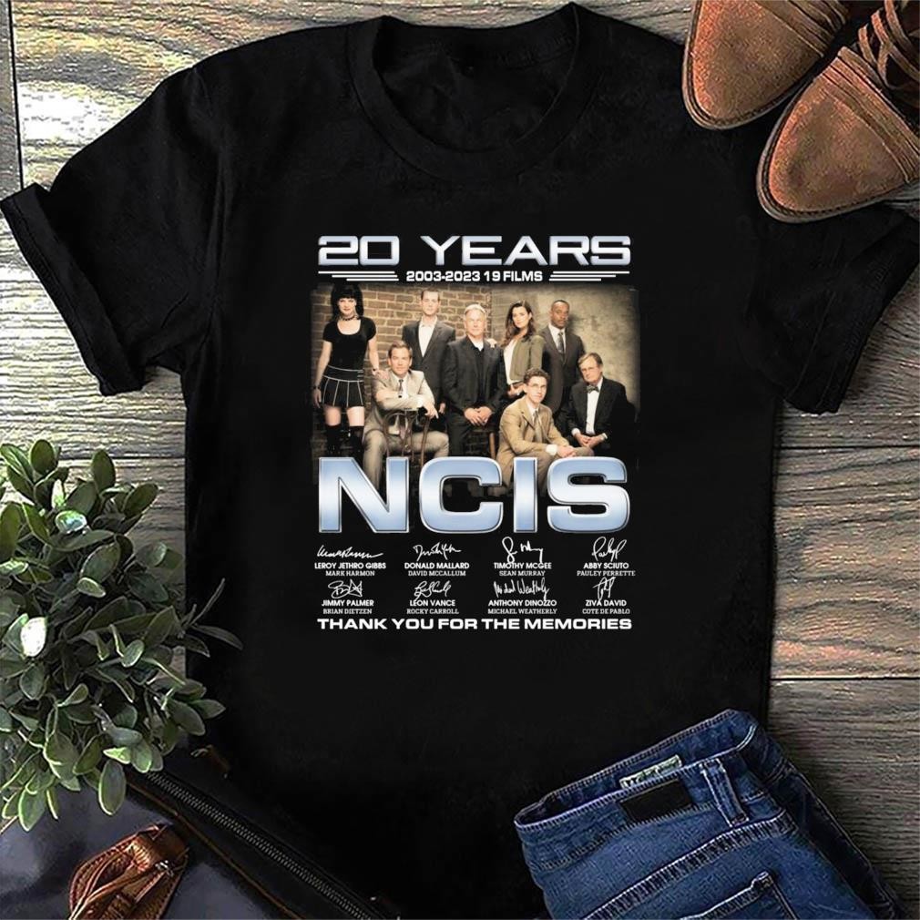 Ncis 20 Years 2003 2023 Signatures Thank You For The Memories T Shirt