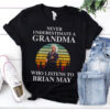 Never Underestimate A Grandma Who Listen To Brian May T Shirt