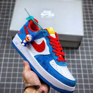 Nike Air Force 1 Doraemon Light Photo Blue Speed Yellow-University Red For Sale