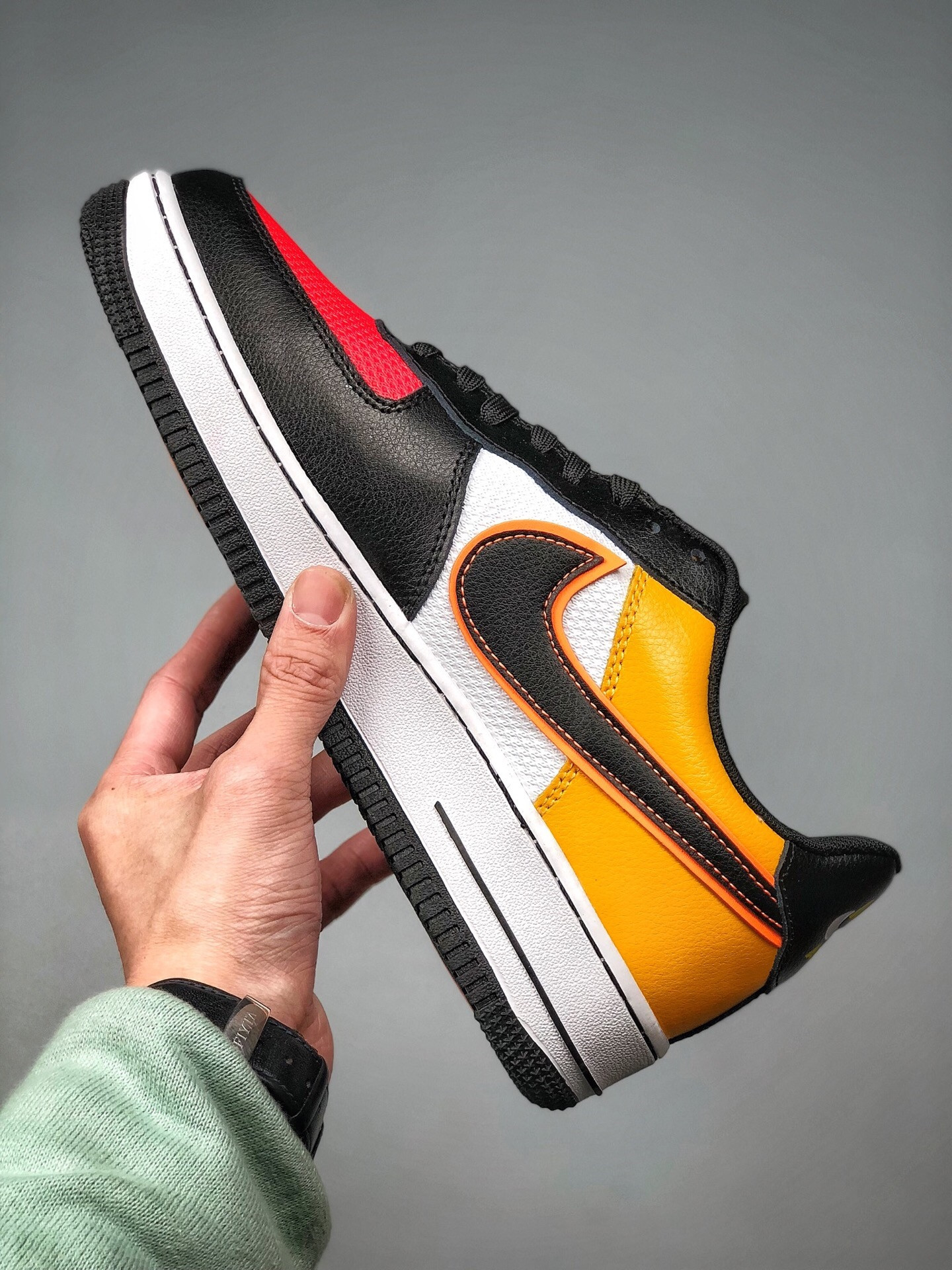 Nike Air Force 1 Sunburst Black White Yellow Red For Sale