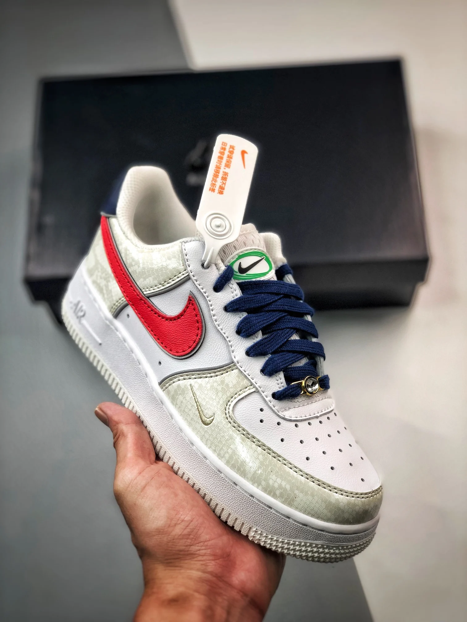 Nike Air Force 1 07 LX Just Do It White University Red DV1493-161 For Sale