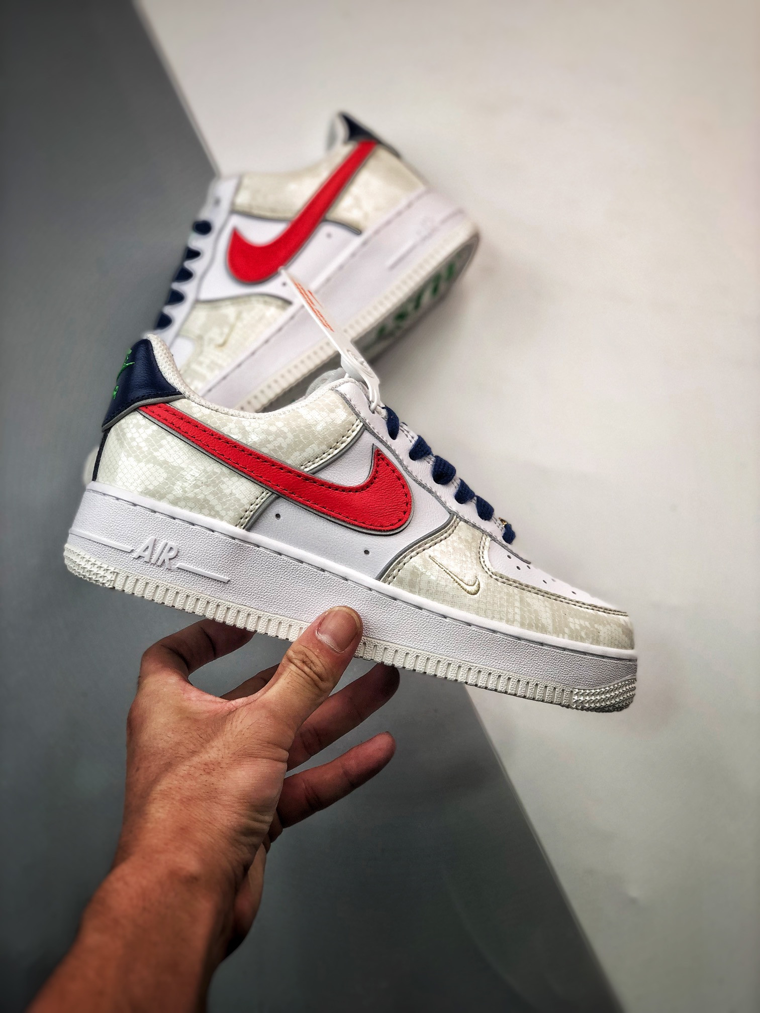 Nike Air Force 1 07 LX Just Do It White University Red DV1493-161 For Sale