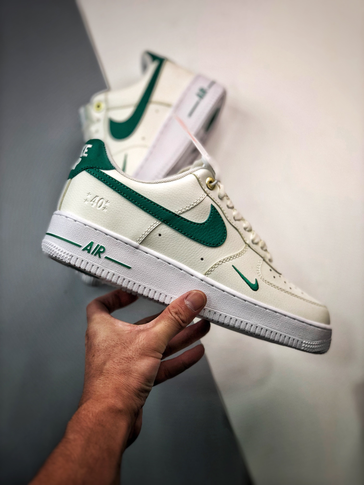 Nike Air Force 1 40th Anniversary Sail Malachite-Metallic Gold For Sale