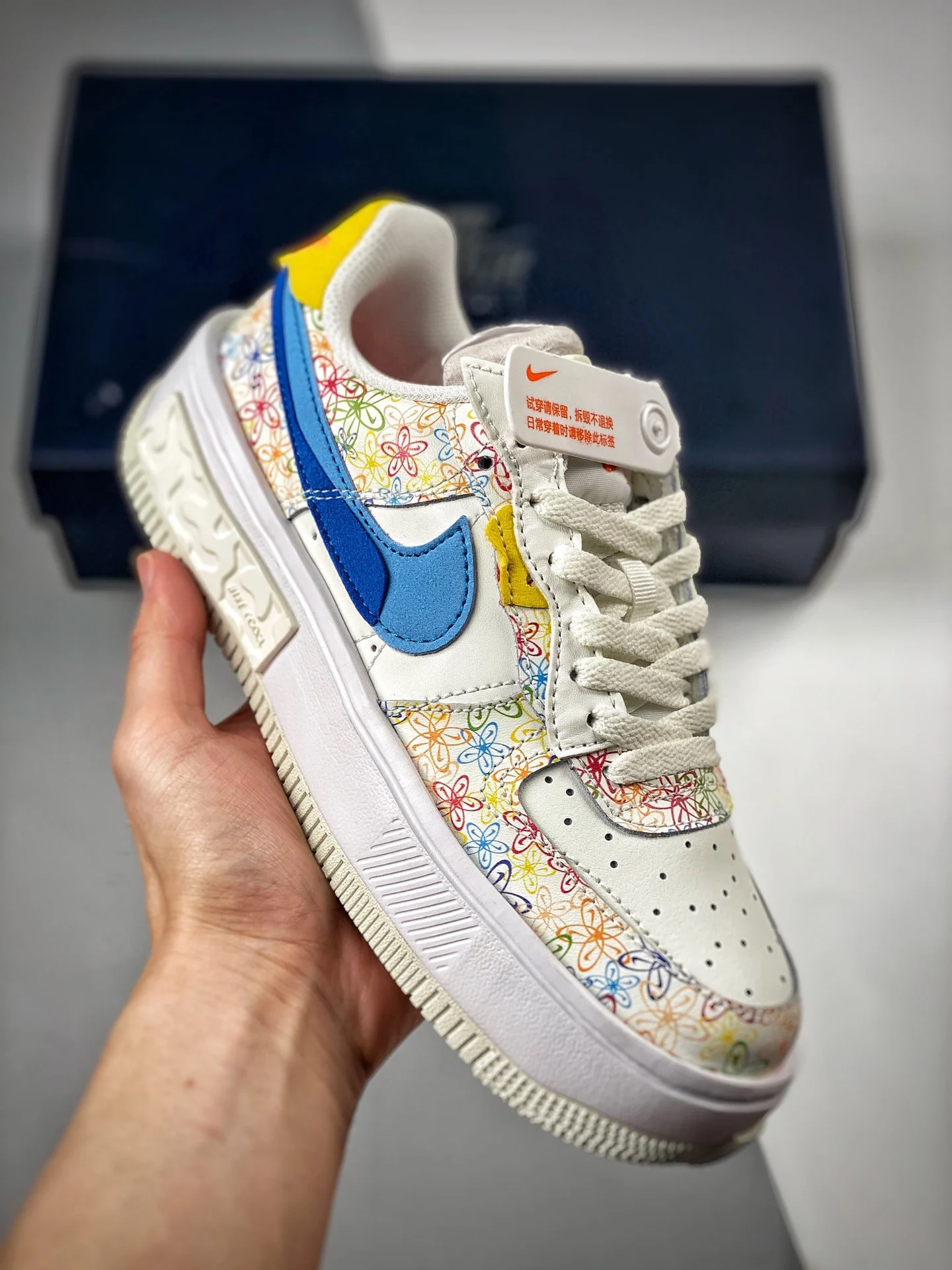 Nike Air Force 1 Fontanka Flowers Sail University Blue Vivid Sulfur For Sale