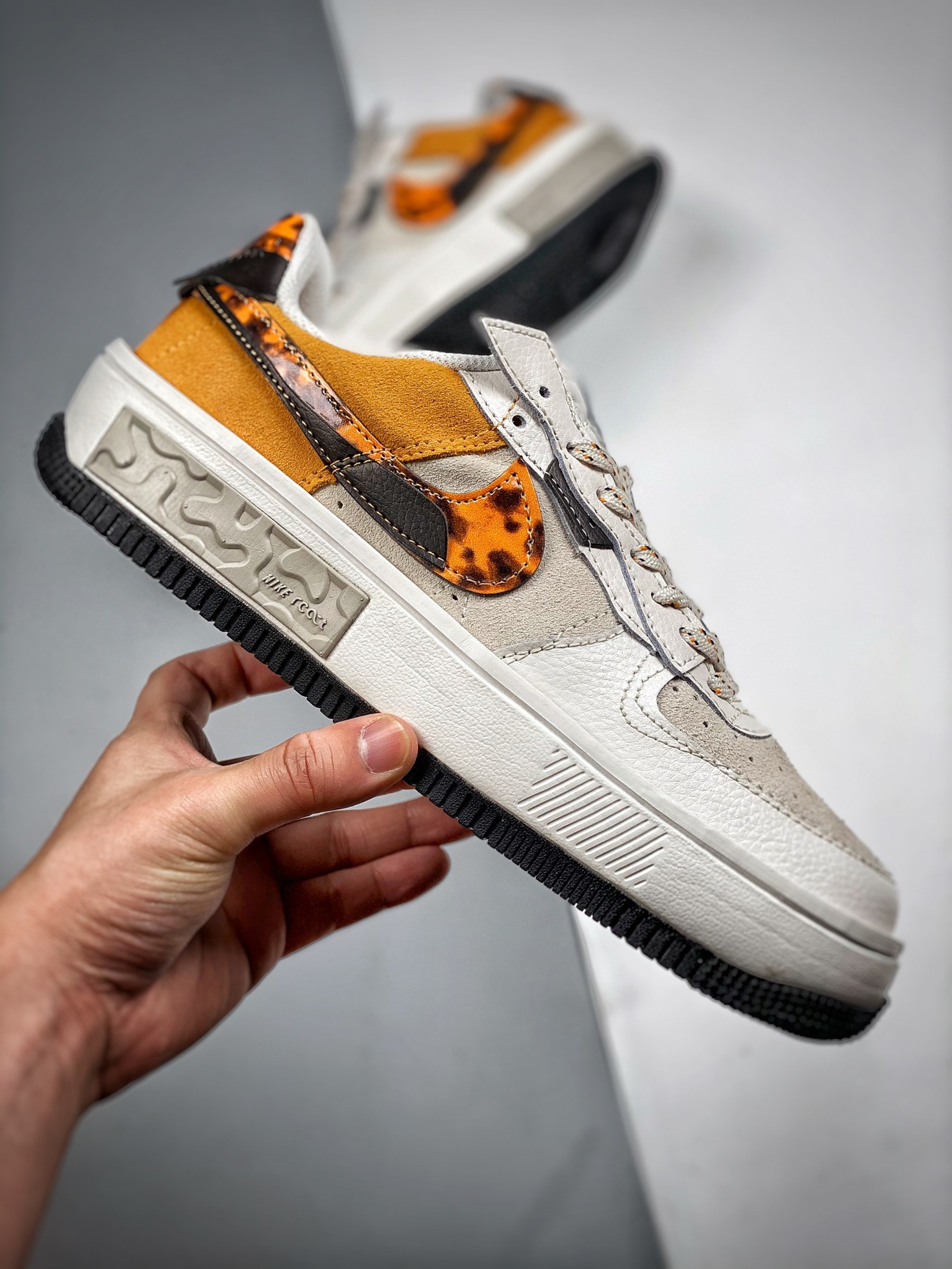 Nike Air Force 1 Fontanka Tortoise Shell Grey Sail-Orange DR0151-001 For Sale