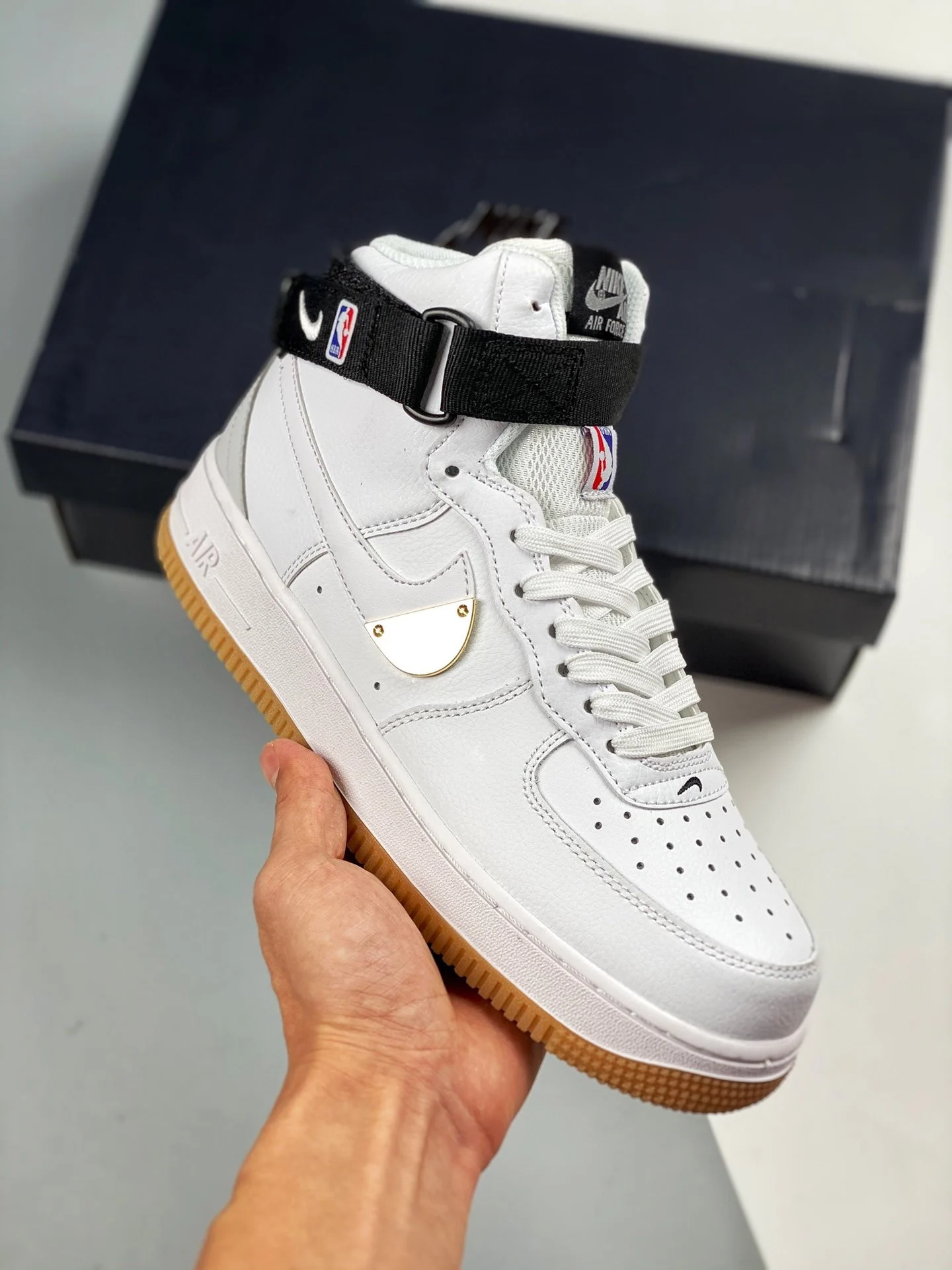 Nike Air Force 1 High NBA Pack White Gold For Sale