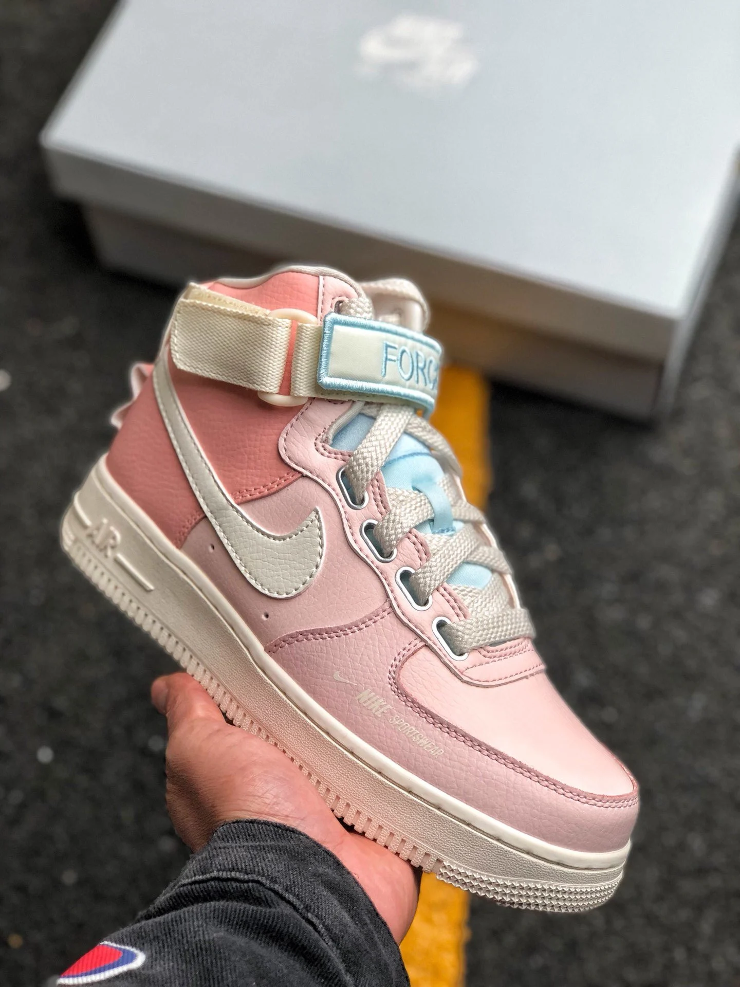 Nike Air Force 1 High Utility Force is Female Echo Pink Sail For Sale