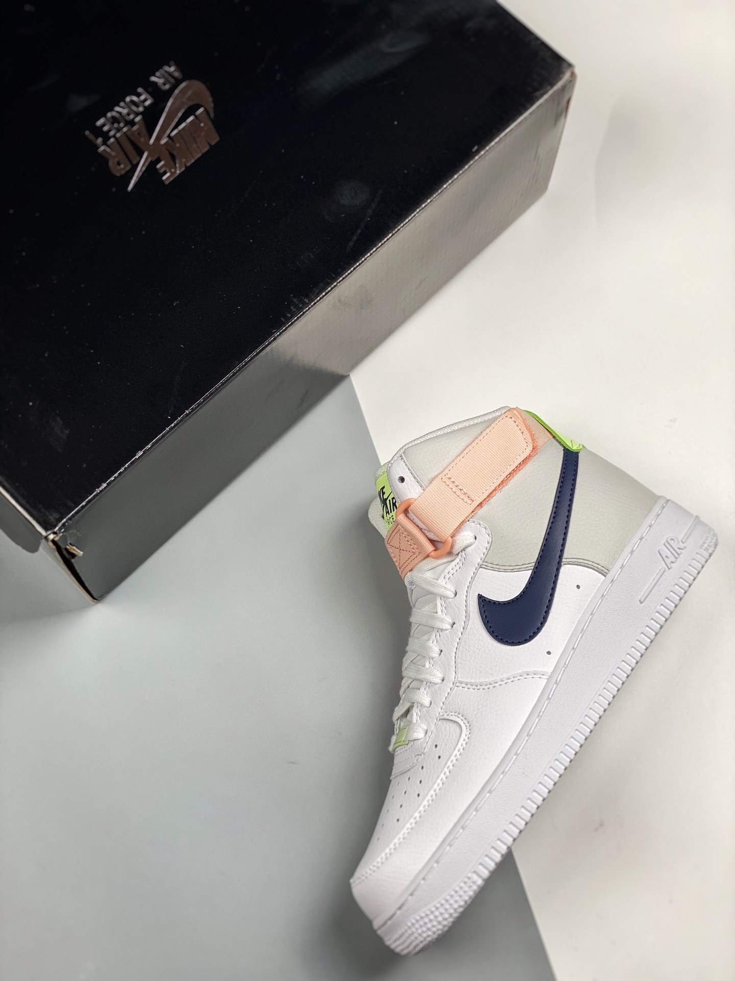 Nike Air Force 1 High White Midnight Navy 334031-117 For Sale