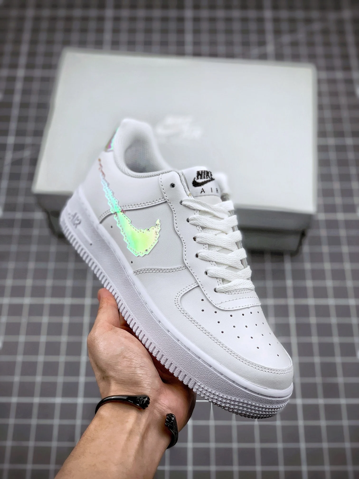 Nike Air Force 1 LV8 Digital Swoosh White Multi-Color For Sale