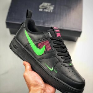 Nike Air Force 1 LV8 UL Black Hyper Pink-Scream Green