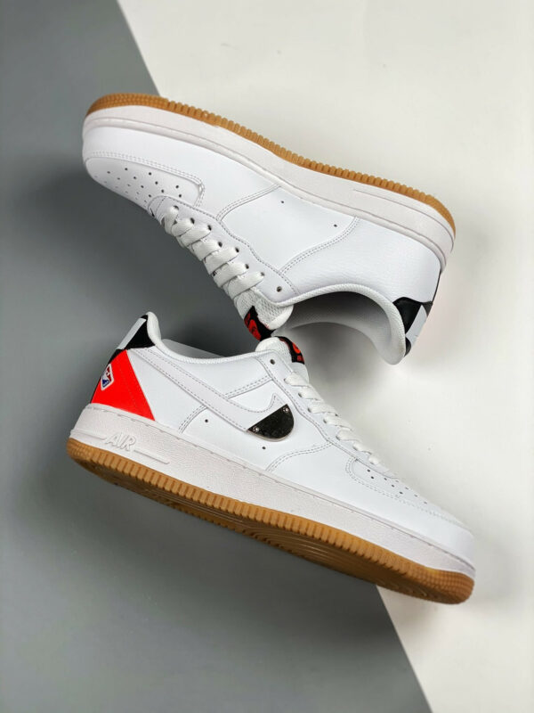 Nike Air Force 1 Low NBA White Bright Crimson-Black