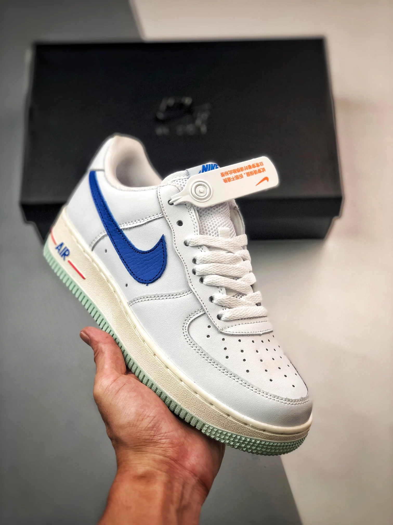 Nike Air Force 1 Low USA Hoops White Blue Red DX2660-100 For Sale