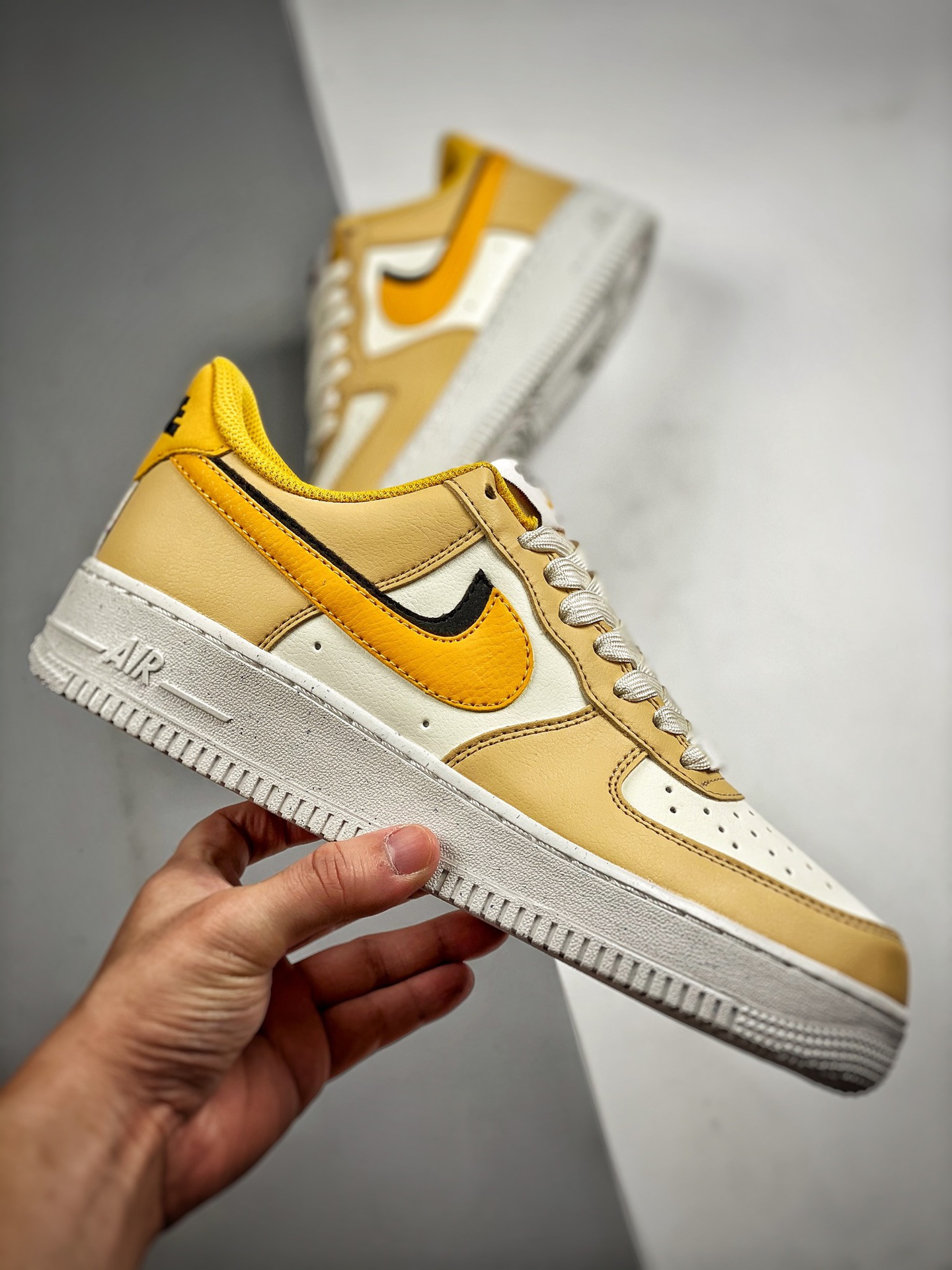 Nike Air Force 1 Low 82 White Tan Yellow DX6065-171 For Sale