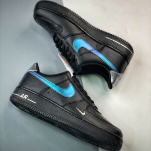 Nike Air Force 1 Low Black Blue Lightning FD0654-001 For Sale